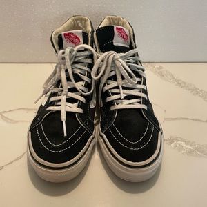 Vans Sk8-Hi black suede high tops